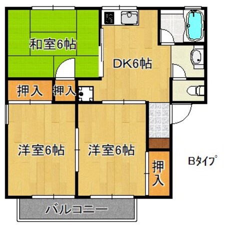 メルヘン三宅A棟の物件間取画像